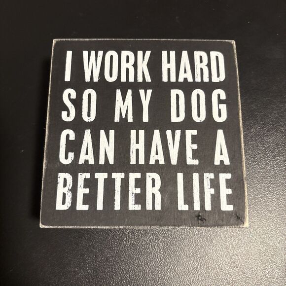 Lot Of Two Wooden Dog Lover Signs - Picture 2 of 5